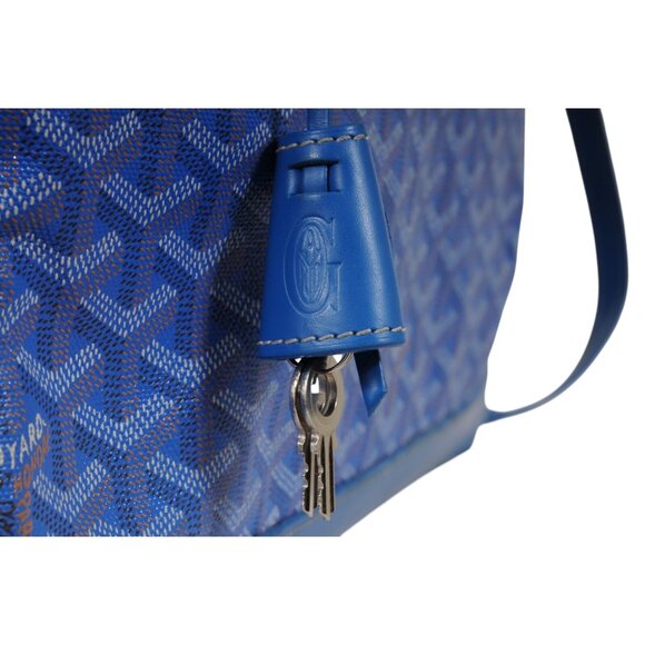 Goyard Victoria GM Blue Crossbody Travel Tote Duffle 55 Weekend Carry On Bag - Picture 10 of 16